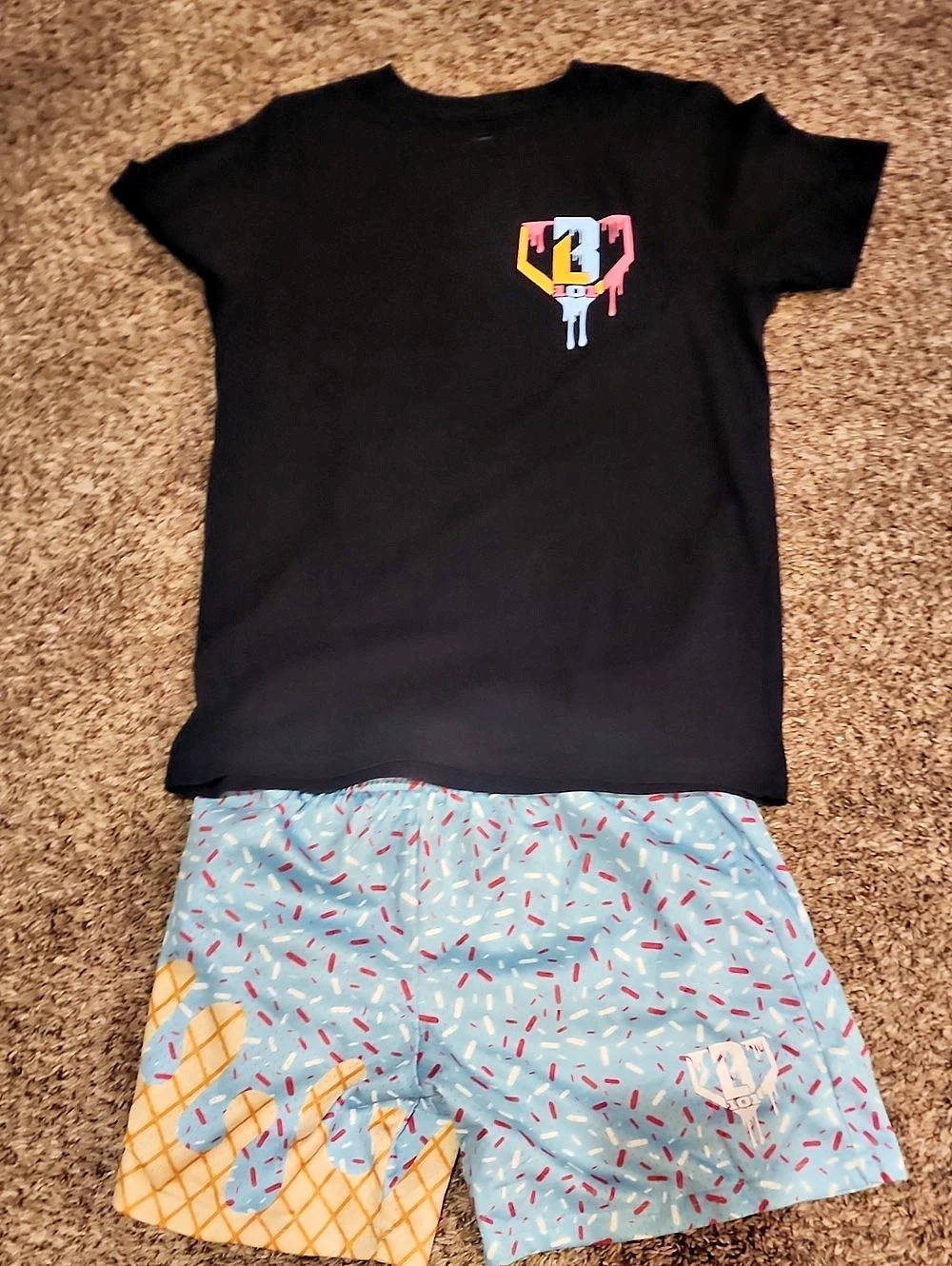 Baseball Lifestyle 101 Ice Cream Bundle - Cotton Candy Kids Set in Black & Blue